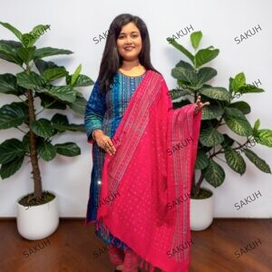 উৎসব ও ক্যাজুয়াল পরিধানের জন্য প্রিমিয়াম কটন থ্রি-পিস সেট