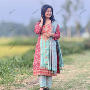 💚🌸 এলিগেন্ট এমব্রয়ডারি কটন থ্রি-পিস কালেকশন 🌸💚