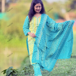 প্রিমিয়াম ১০০% কটন থ্রি-পিস ড্রেস কালেকশন